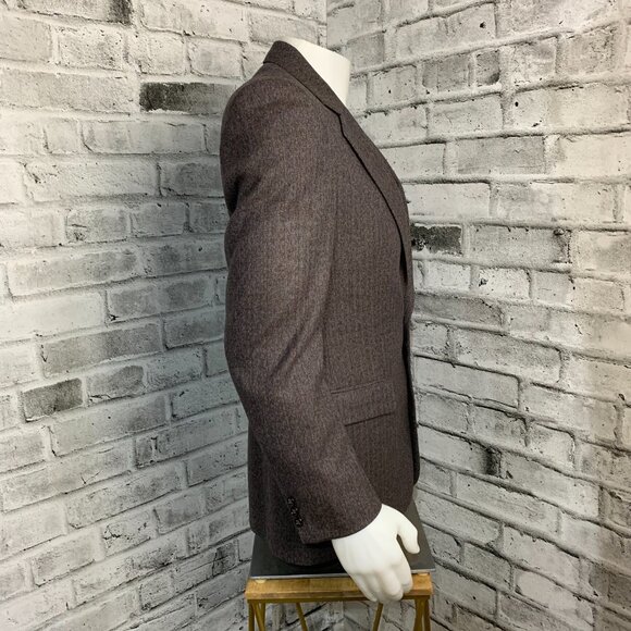 Vintage Union Made Wool Two Button Single Vent Lined Blazer Sport Coat - Picture 3 of 15